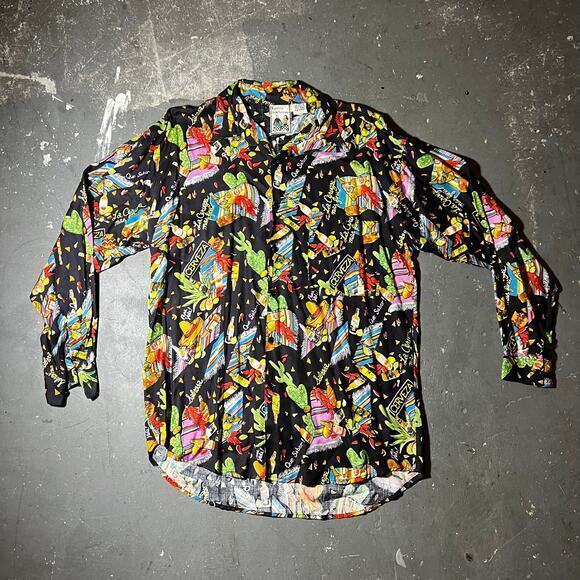 VINTAGE UNISEX KAPITO (FOR ONE PERSON ONLY) BUTTON DOWN LONG SLEEVE SIZE M - Picture 1 of 3